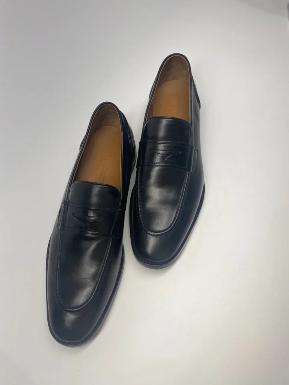Allen Edmonds Mens RANDOLPH Slip-On Penny Loafers Black Leather Size 10.5 D
